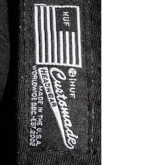 HUF Worldwide 5-Panel Camp Hat Red Gray American Flag Patch Strapback Cap - Picture 6 of 7